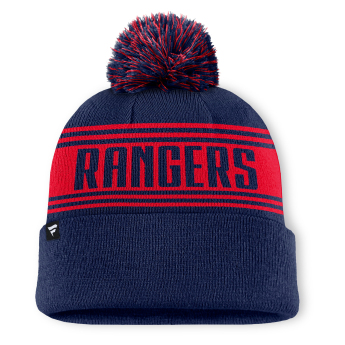 New York Rangers zimní čepice A/CAP Beanie Cuff W/Pom