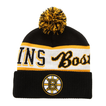 Boston Bruins zimní čepice Block Sweep Pom Knit