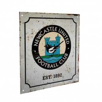 Newcastle United cedule na zeď Retro Logo Sign