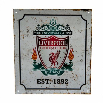 FC Liverpool cedule na zeď Retro Logo Sign